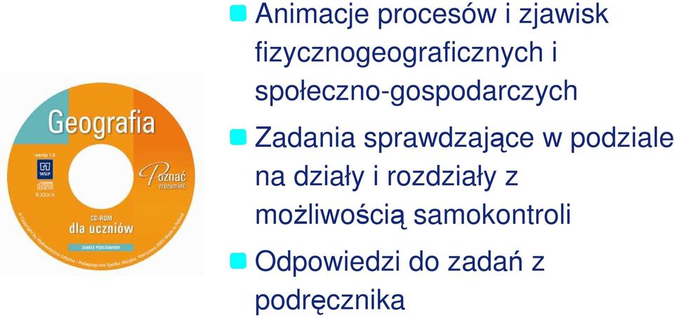 społeczno-gospodarczych Zadania sprawdzające w