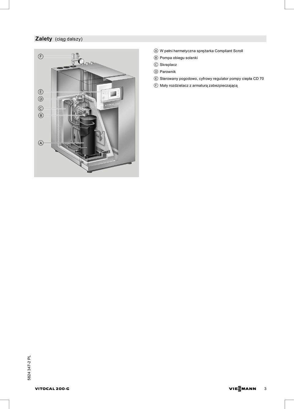 Parownik E Sterowany pogodowo, cyfrowy regulator pompy