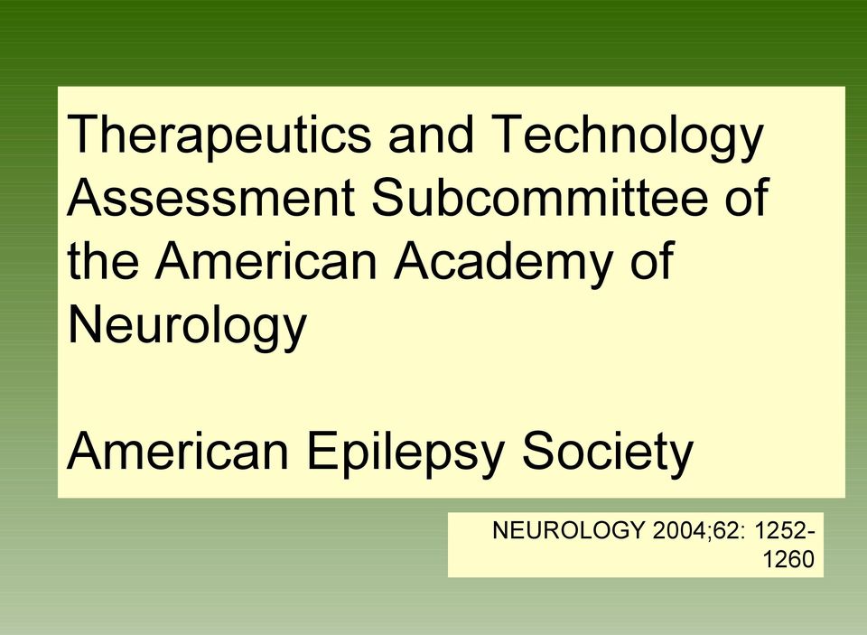 American Academy of Neurology