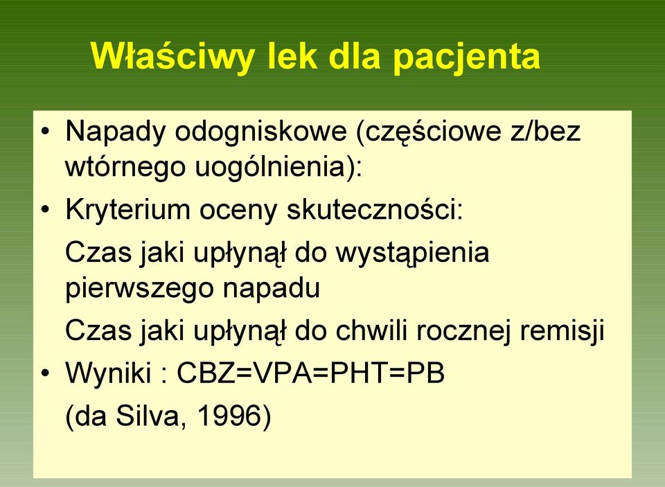 upłynął do wystąpienia pierwszego napadu Czas jaki upłynął do