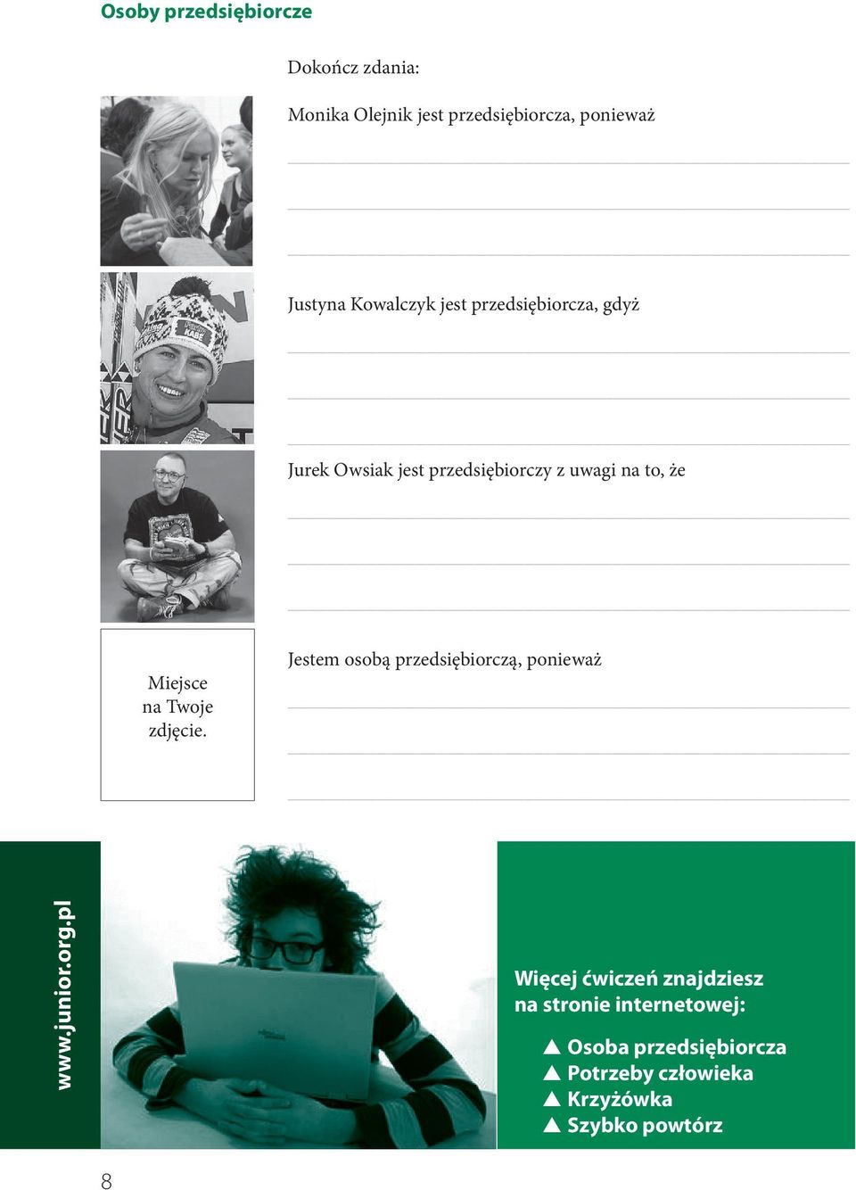 na Twoje zdjęcie. Jestem osobą przedsiębiorczą, ponieważ www.junior.org.