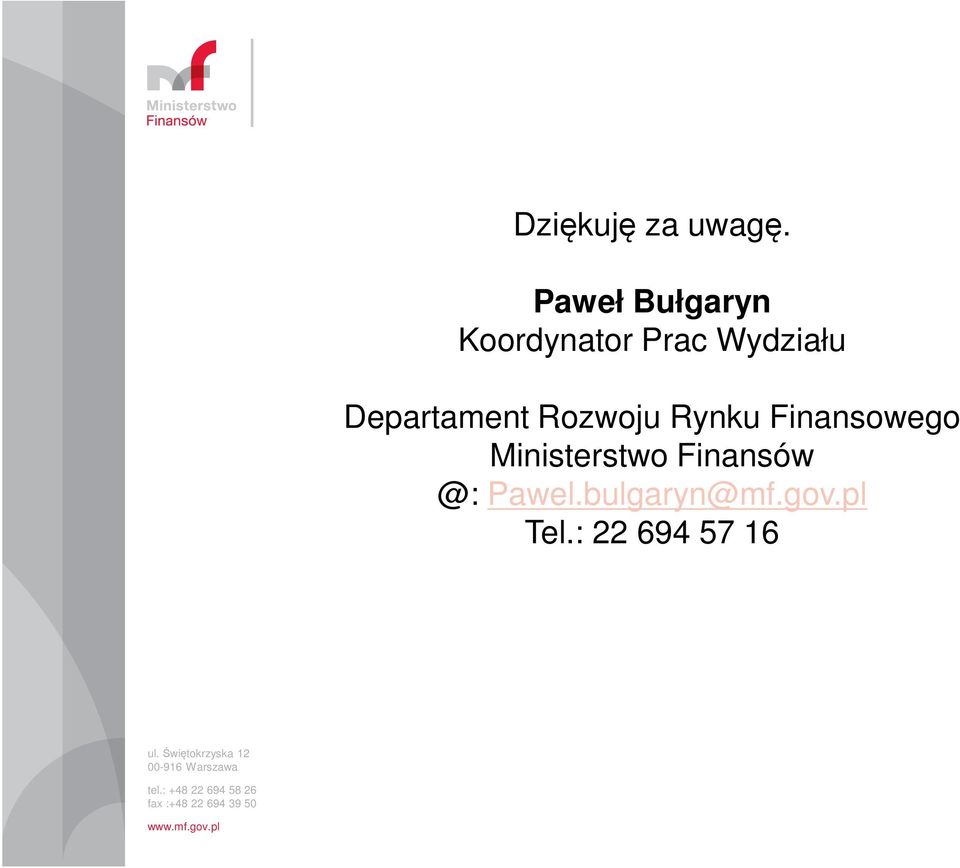 Departament Rozwoju Rynku Finansowego