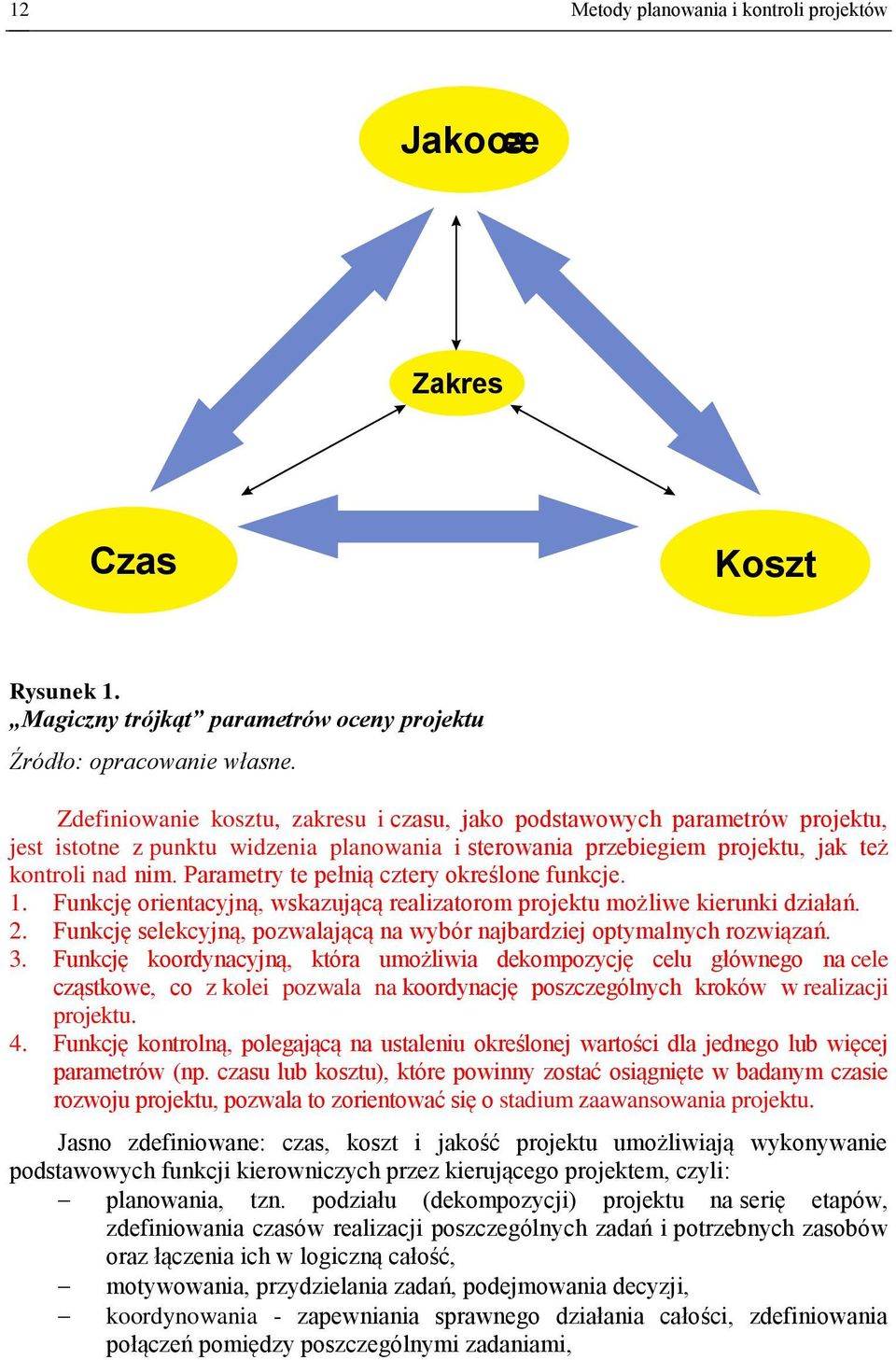 Parametry te pełnią cztery określone funkcje. 1. Funkcję orientacyjną, wskazującą realizatorom projektu możliwe kierunki działań. 2.