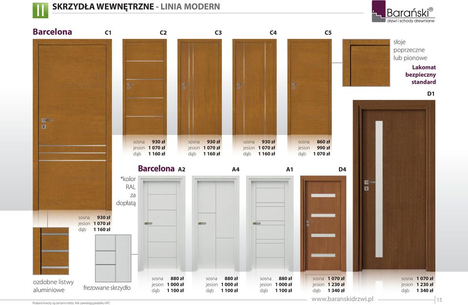 930 zł 1 160 zł ozdobne listwy aluminiowe frezowane skrzydło Podane kwoty są cenami netto.