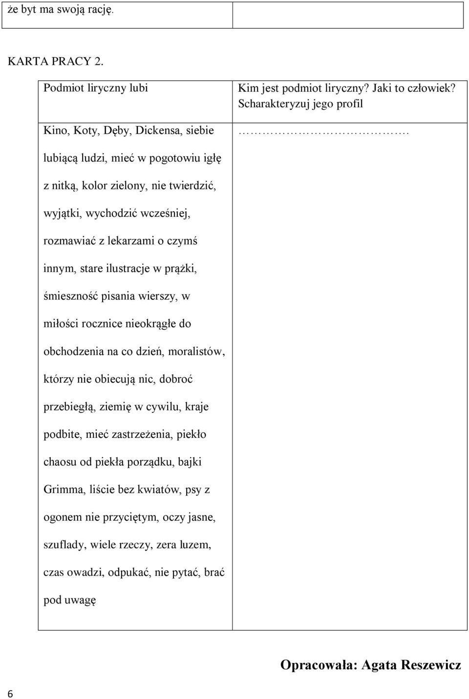 Ocenianie Kształtujące Scenariusz Lekcji Języka Polskiego Scenariusz lekcji w klasie I liceum język polski - PDF Darmowe pobieranie