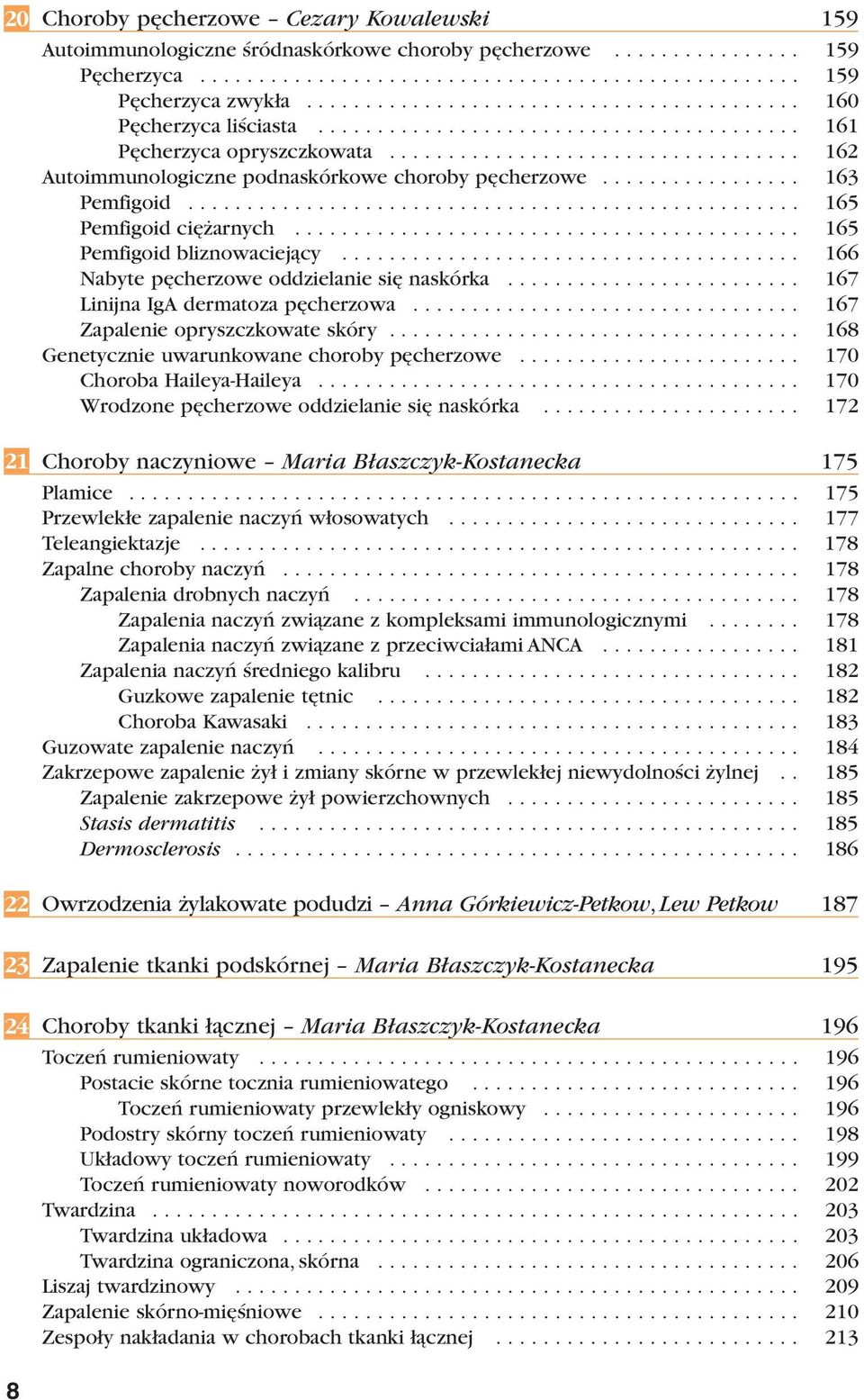 ................ 163 Pemfigoid.................................................... 165 Pemfigoid ciężarnych........................................... 165 Pemfigoid bliznowaciejący.