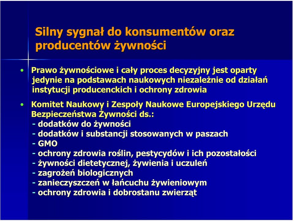 Żywności ds.