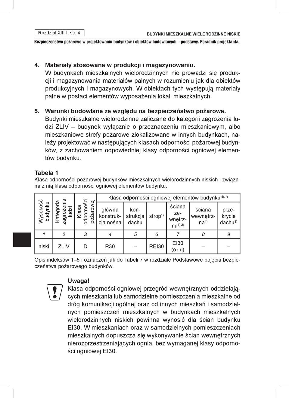 W obiektach tych występują materiały palne w postaci elementów wyposażenia lokali mieszkalnych. 5. Warunki budowlane ze względu na bezpieczeństwo pożarowe.