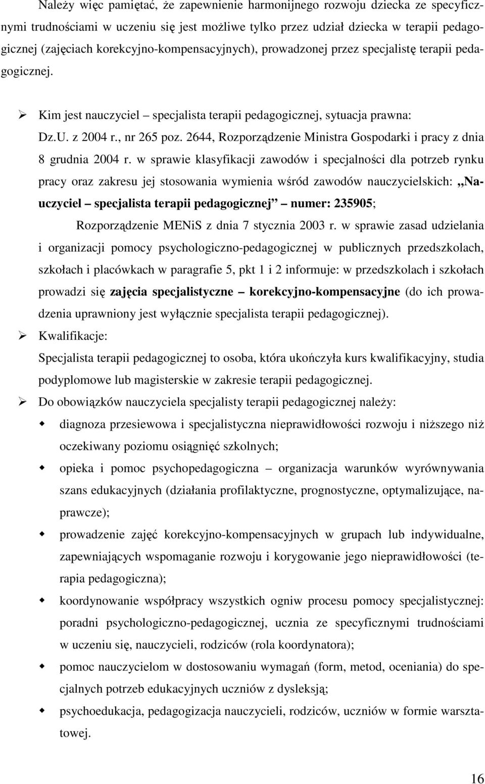 2644, Rozporządzenie Ministra Gospodarki i pracy z dnia 8 grudnia 2004 r.