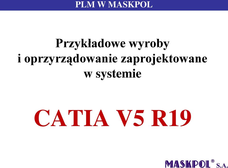 oprzyrządowanie