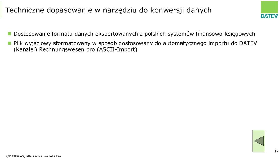 finansowo-księgowych Plik wyjściowy sformatowany w sposób