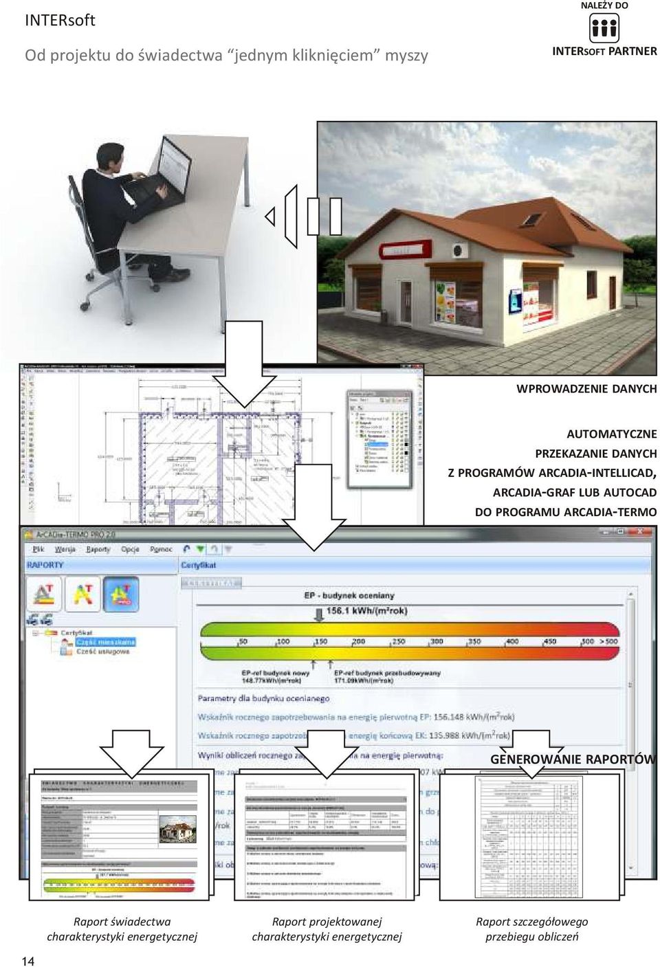 PROGRAMU ARCADIA-TERMO GENEROWANIE RAPORTÓW Raport świadectwa charakterystyki energetycznej