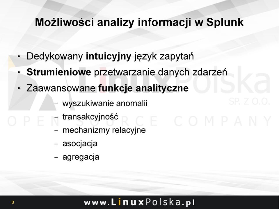 danych zdarzeń Zaawansowane funkcje analityczne