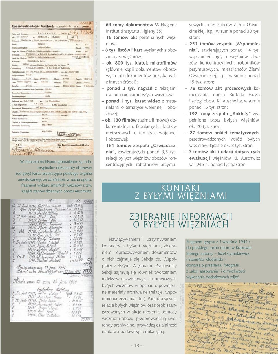 książki stanów dziennych obozu Auschwitz.