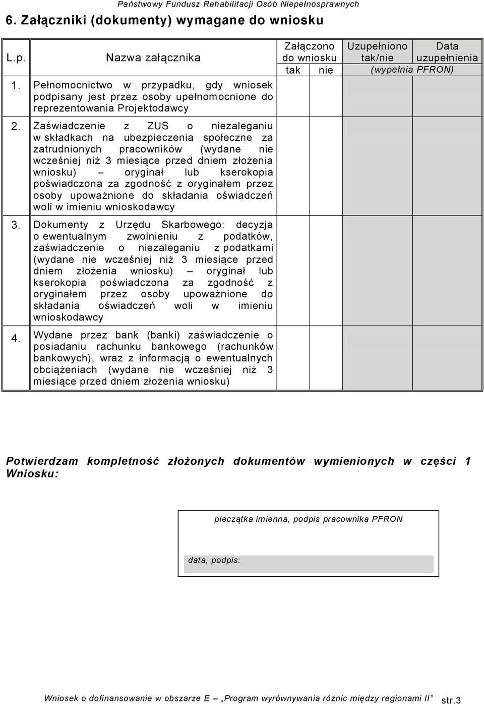 poświadczona za zgodność z oryginałem przez osoby upoważnione do składania oświadczeń woli w imieniu wnioskodawcy 3.