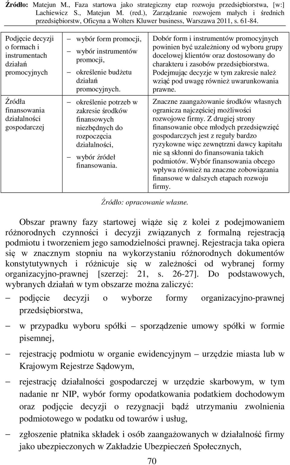 Dobór form i instrumentów promocyjnych powinien być uzależniony od wyboru grupy docelowej klientów oraz dostosowany do charakteru i zasobów przedsiębiorstwa.