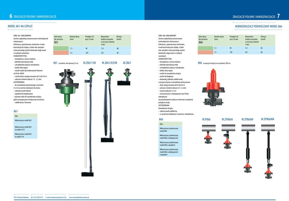 CHARAKTERYSTYKA: kompaktowa,mocna struktura jednolita dystrybucja wody samopłukanie podczas nawadniania bardzo silny napęd szeroki wybór dysz kodowanych kolorami od 20 do 160l/h szeroki zakres