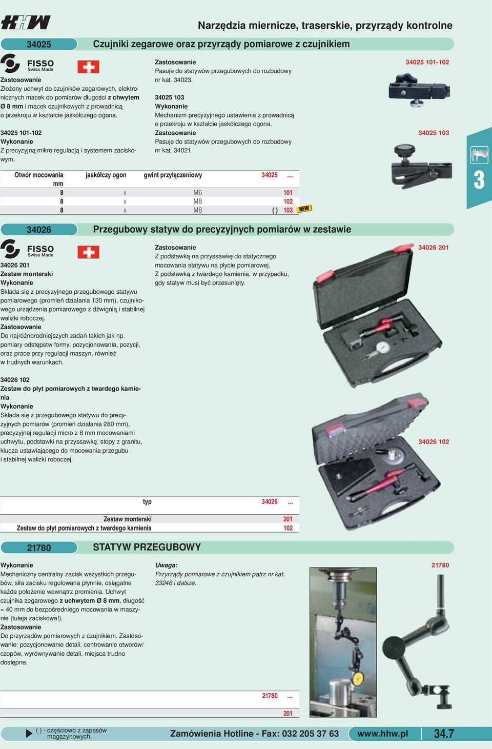 precyzyjnego ustawienia z prowadnicą o przekroju w kształcie jaskółczego ogona Pasuje do statywów przegubowych do rozbudowy nr kat 4021 Otwór mocowania jaskółczy ogon gwint przyłączeniowy 4025 mm 8 x