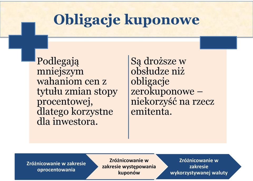 Są droższe w obsłudze niż obligacje zerokuponowe niekorzyść na rzecz