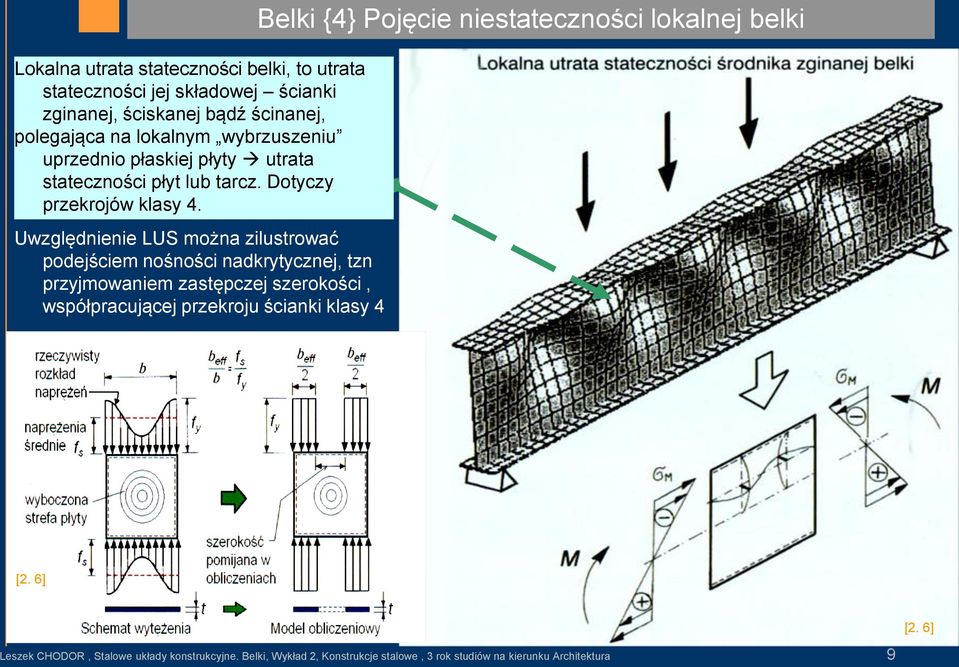 Dotyczy przekrojów klasy 4.