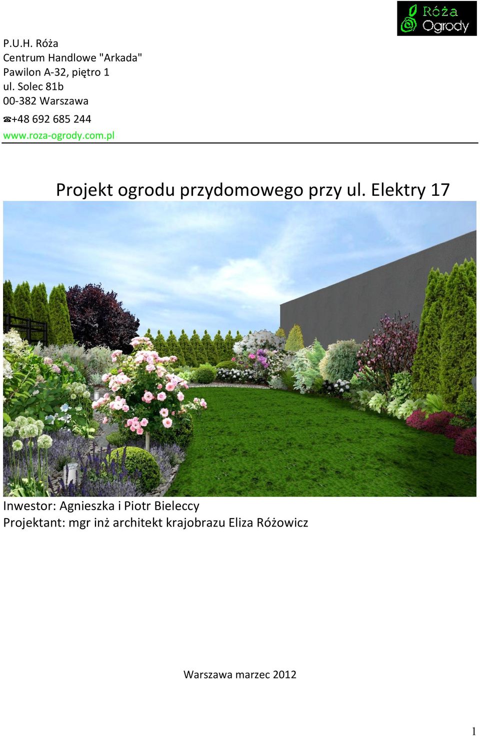pl Projekt ogrodu przydomowego przy ul.