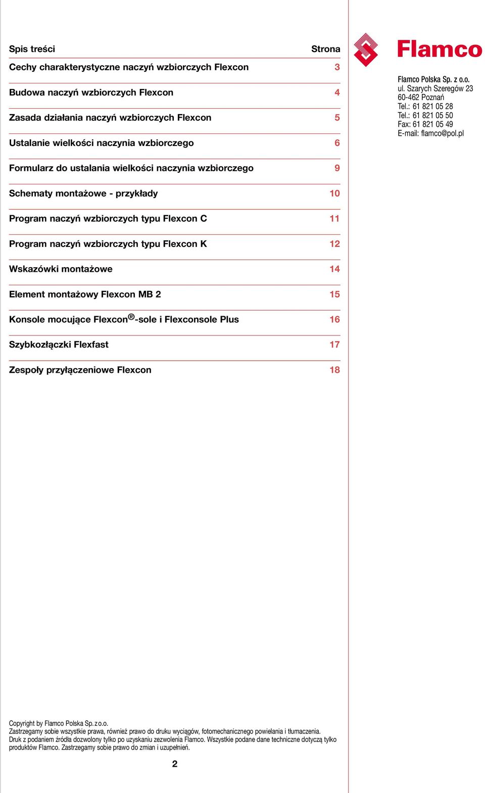 pl Formularz do ustalania wielkości naczynia wzbiorczego 9 Schematy montażowe - przykłady 10 Program naczyń wzbiorczych typu Flexcon C 11 Program naczyń wzbiorczych typu Flexcon K 1 Wskazówki
