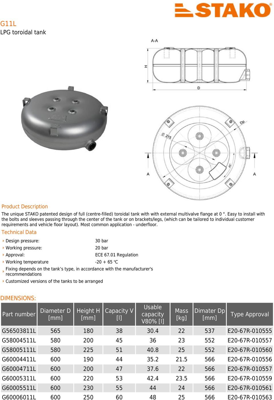 Most common application - underfloor. Technical Data Design pressure: Working pressure: Approval: Working temperature 30 bar 20 bar ECE 67.