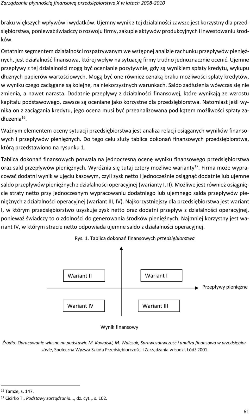 Ujemne przepływy z tej działalności mogą być ocenianie pozytywnie, gdy są wynikiem spłaty kredytu, wykupu dłużnych papierów wartościowych.