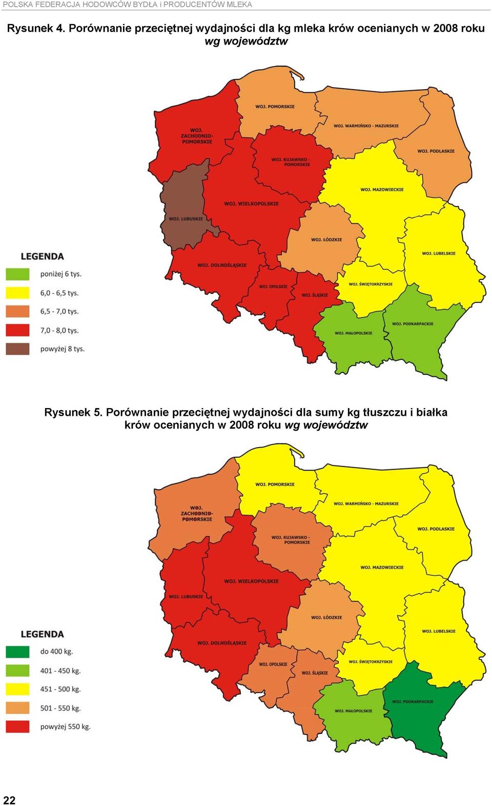 2008 roku wg województw Rysunek 5.