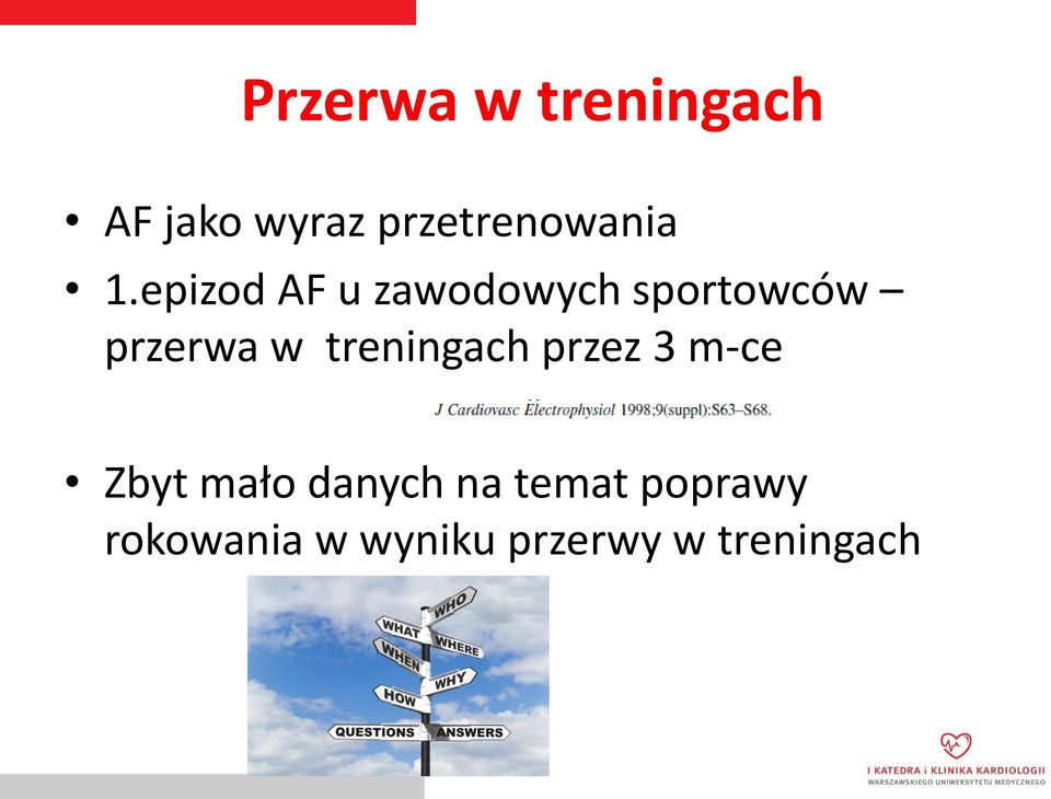 epizod AF u zawodowych sportowców przerwa w