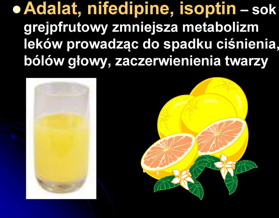 leków prowadząc do spadku