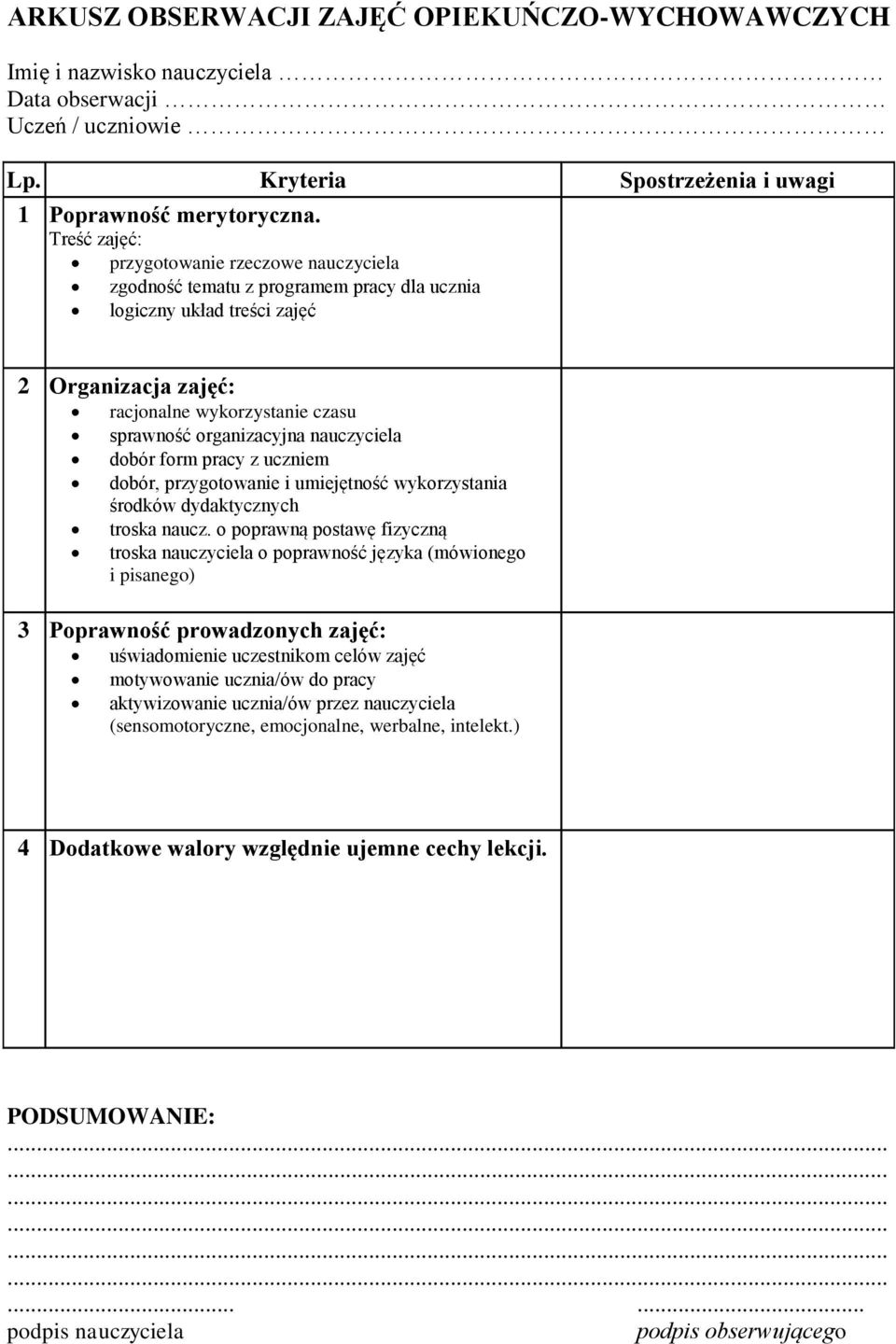 nauczyciela dobór form pracy z uczniem dobór, przygotowanie i umiejętność wykorzystania środków dydaktycznych troska naucz.