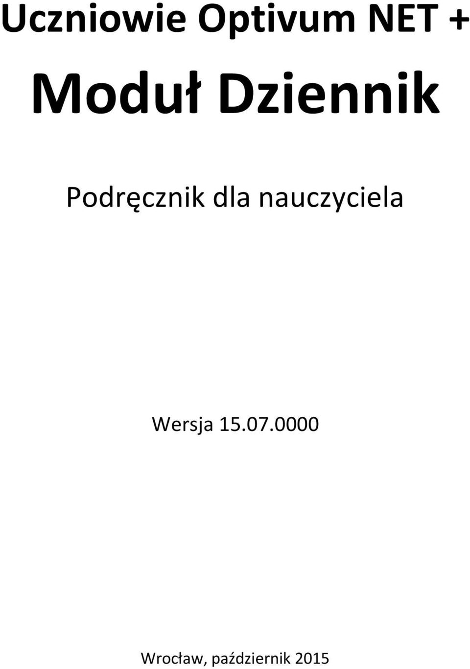 dla nauczyciela Wersja 15.