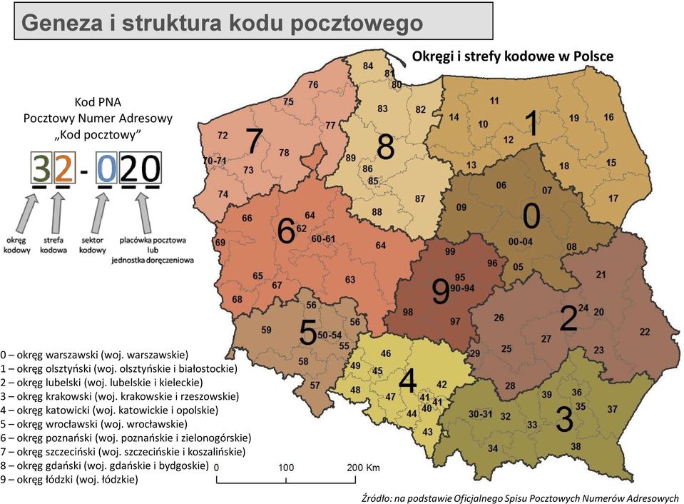 krakowskie i rzeszowskie) 4 okręg katowicki (woj. katowickie i opolskie) 5 okręg wrocławski (woj. wrocławskie) 6 okręg poznaoski (woj.
