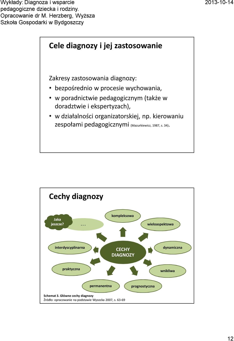 kierowaniu zespołami pedagogicznymi (Mazurkiewicz, 1987, s. 34). Cechy diagnozy Jaka jeszcze?