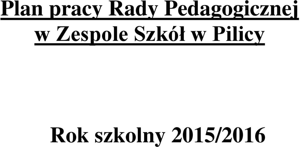 Zespole Szkół w