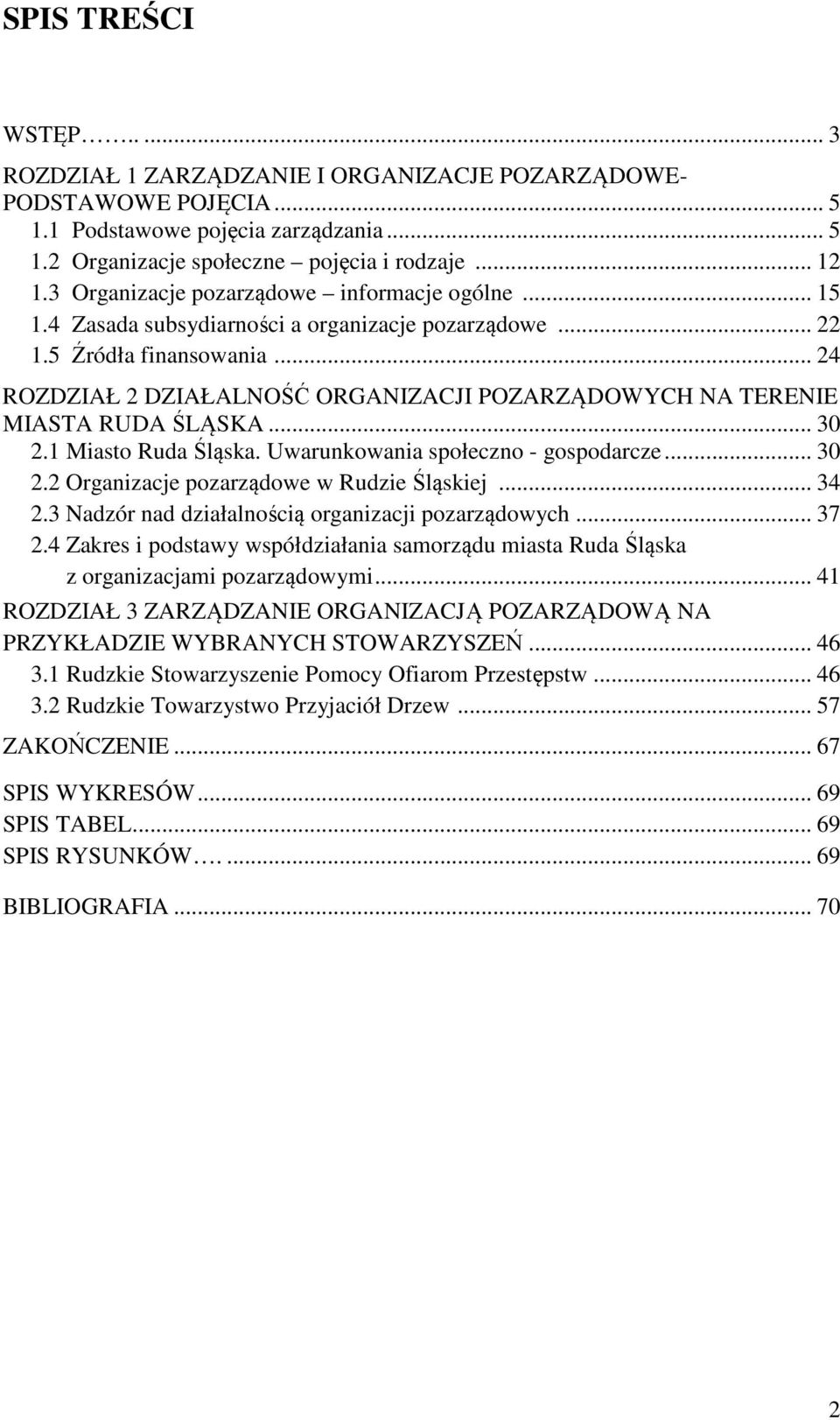 .. 24 ROZDZIAŁ 2 DZIAŁALNOŚĆ ORGANIZACJI POZARZĄDOWYCH NA TERENIE MIASTA RUDA ŚLĄSKA... 30 2.1 Miasto Ruda Śląska. Uwarunkowania społeczno - gospodarcze... 30 2.2 Organizacje pozarządowe w Rudzie Śląskiej.