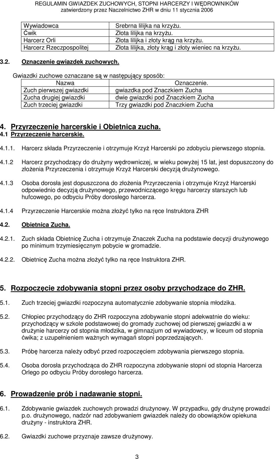 Zuch pierwszej gwiazdki gwiazdka pod Znaczkiem Zucha Zucha drugiej gwiazdki dwie gwiazdki pod Znaczkiem Zucha Zuch trzeciej gwiazdki Trzy gwiazdki pod Znaczkiem Zucha 4.