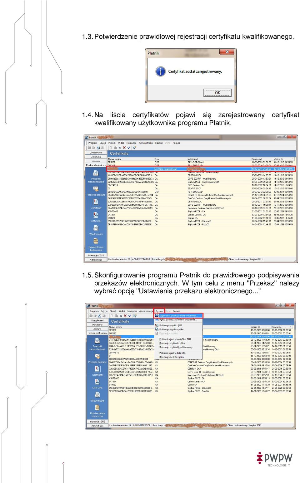 programu Płatnik. 1.5.