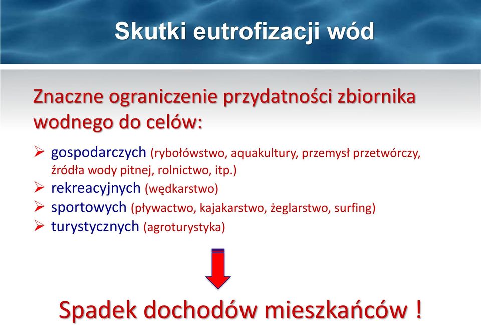 pitnej, rolnictwo, itp.