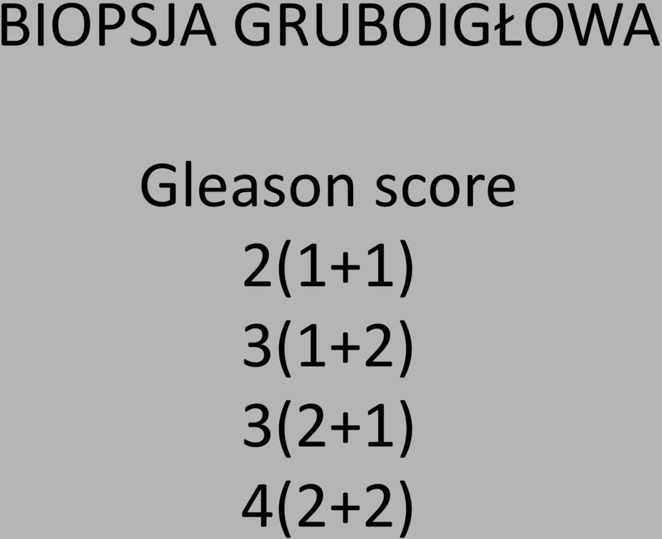 Gleason score