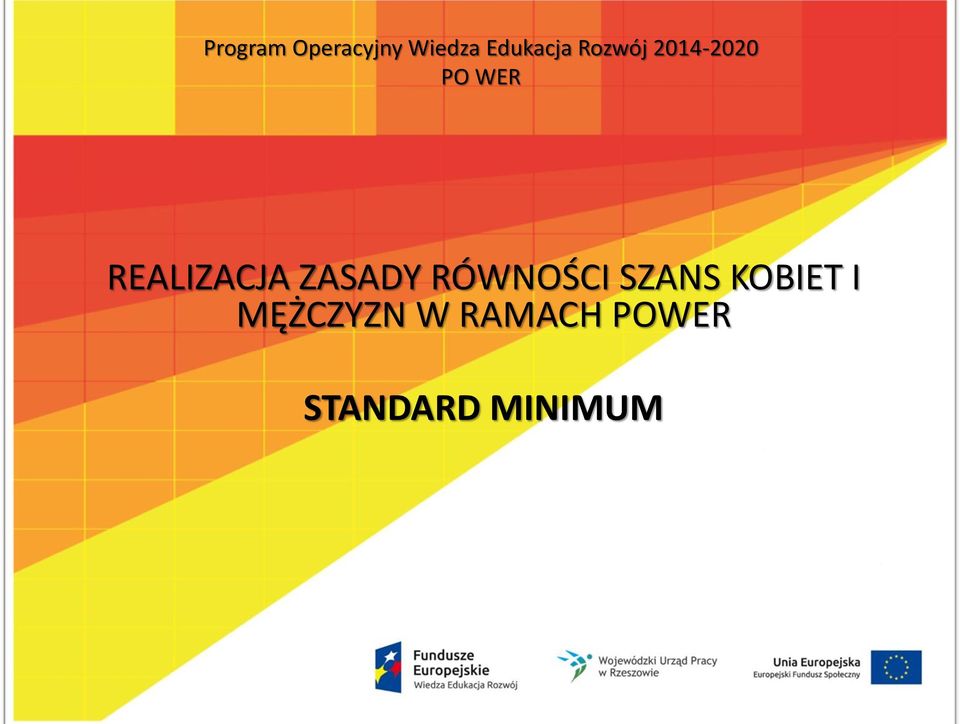 WER REALIZACJA ZASADY RÓWNOŚCI