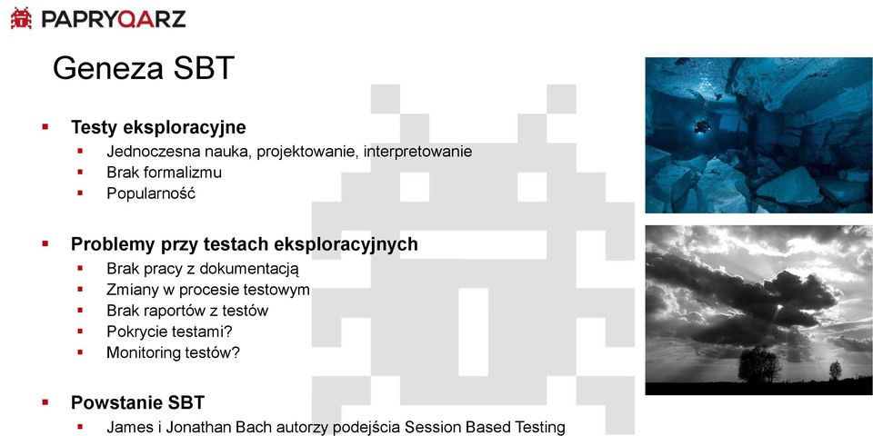 dokumentacją Zmiany w procesie testowym Brak raportów z testów Pokrycie testami?