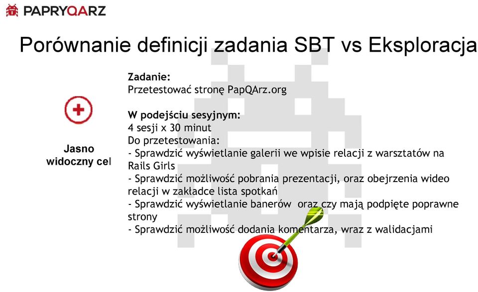 wpisie relacji z warsztatów na Rails Girls - Sprawdzić możliwość pobrania prezentacji, oraz obejrzenia wideo relacji w