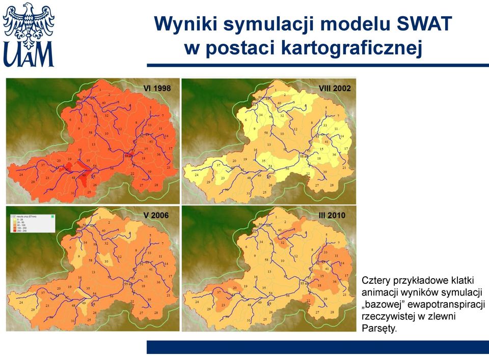 klatki animacji wyników symulacji