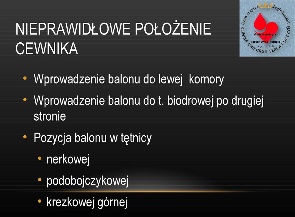 biodrowej po drugiej stronie Pozycja balonu w