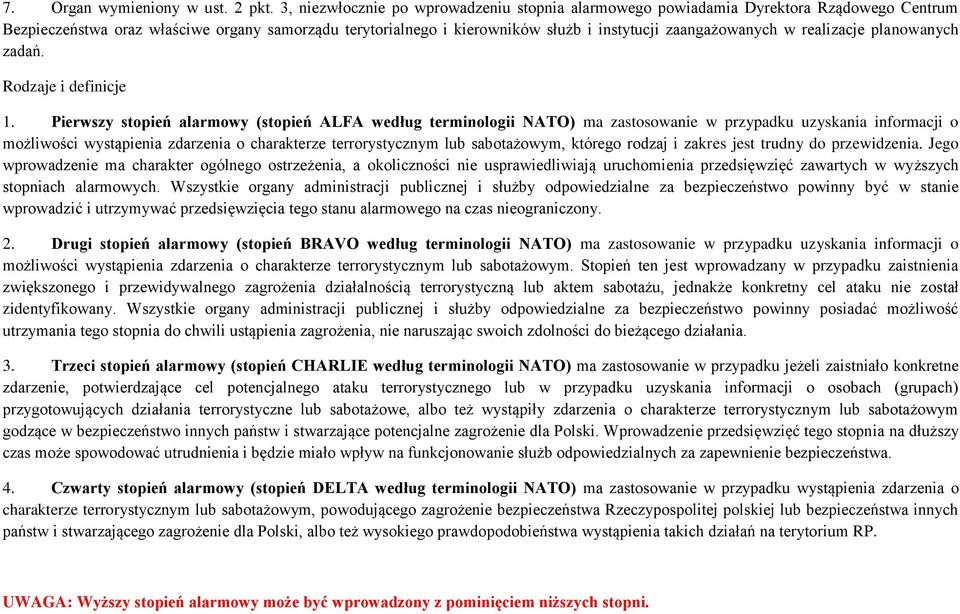 w realizacje planowanych zadań. Rodzaje i definicje 1.