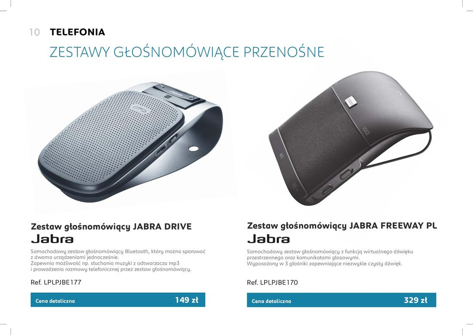 słuchania muzyki z odtwarzacza mp3 i prowadzenia rozmowy telefonicznej przez zestaw głośnomówiący. Ref.