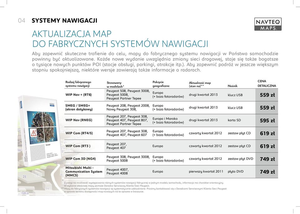 Aby zapewnić podróż w jeszcze większym stopniu spokojniejszą, niektóre wersje zawierają także informacje o radarach.
