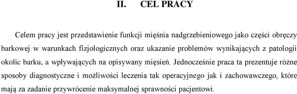 wpływających na opisywany mięsień.